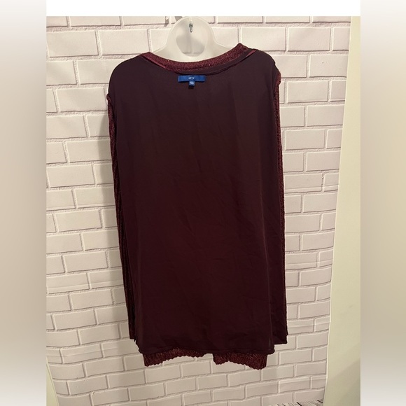 APT 9 women Burgundy long sleeve sweater /size XXL - Picture 6 of 7
